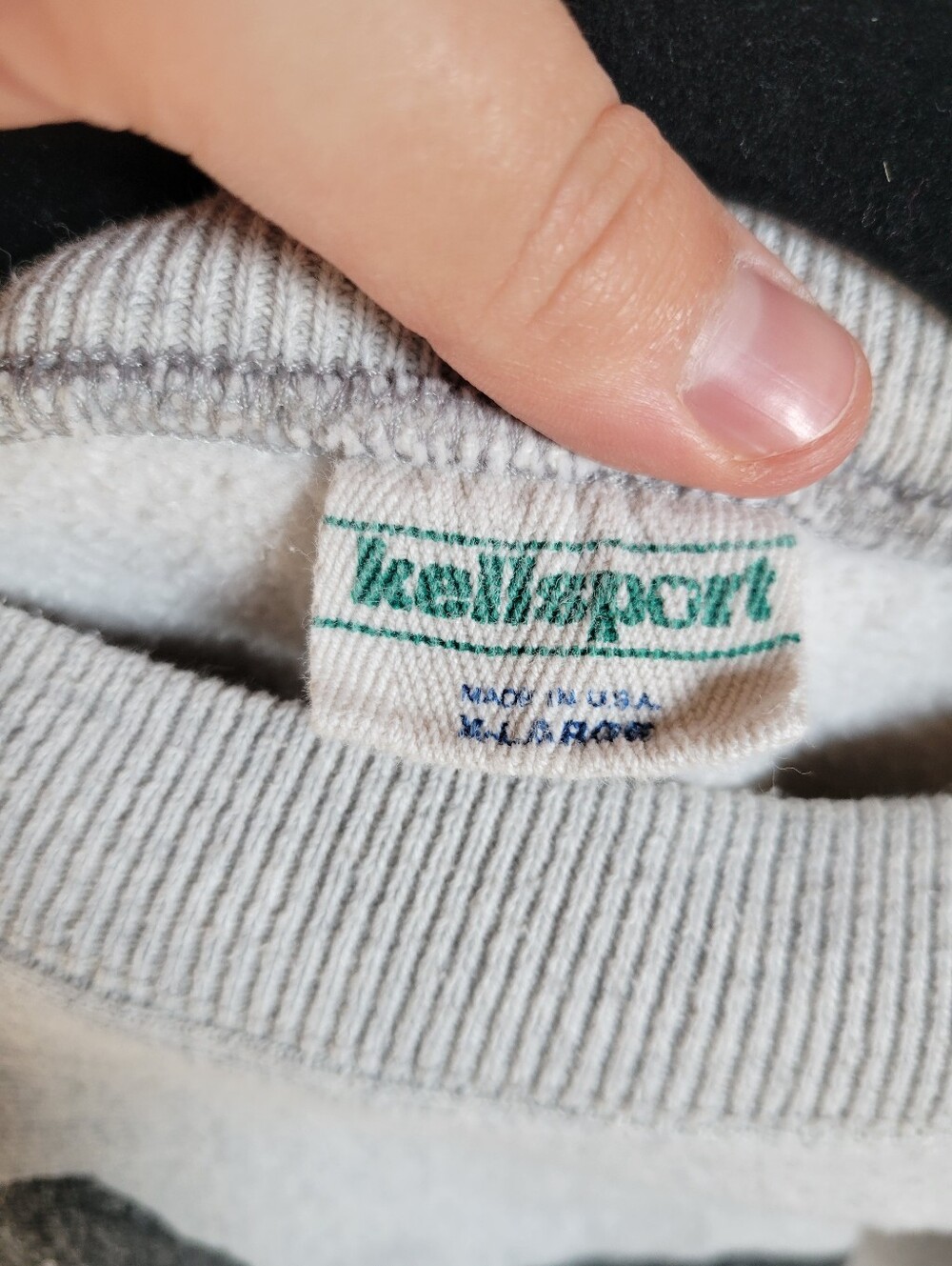 Vtg 90s Kellsport The Black Dog Reverse Weave Crewneck Sweatshirt Grey Medium - Picture 10 of 16